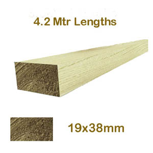 19x38mm Lath - 4.2Mtr Lengths